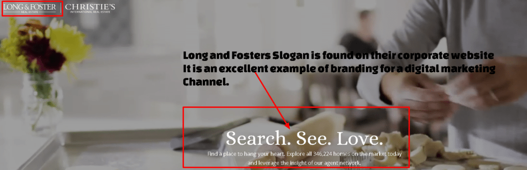 Long and Foster Slogan. This Image is their website homepage. #realestate #Slogans