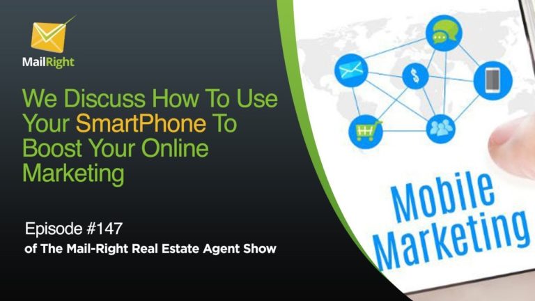 This image introduces a podcast on how a real estate agent can use a smart phone for marketing