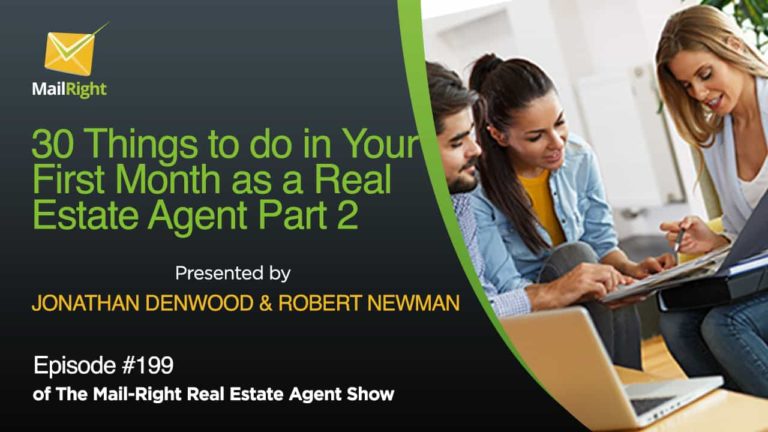 Episode 199 30 Things to do in Your First Month as a Real Estate Agent Part 2
