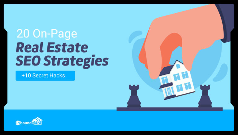 20 on-page real estate seo stragegies infographic