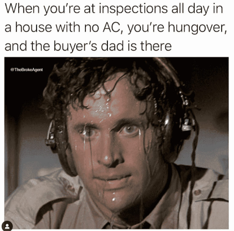 17 Best Home Inspector Appraisal Memes 2024   Funny Inspector At Inspection Day In A House With No AC As A Sweaty Man 768x758 