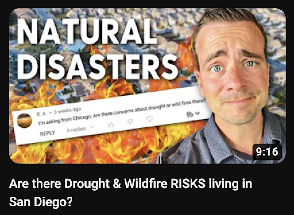 Are there drought & wildfire risks living in San Diego