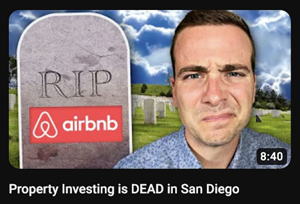 Propert investing is dead in San Diego