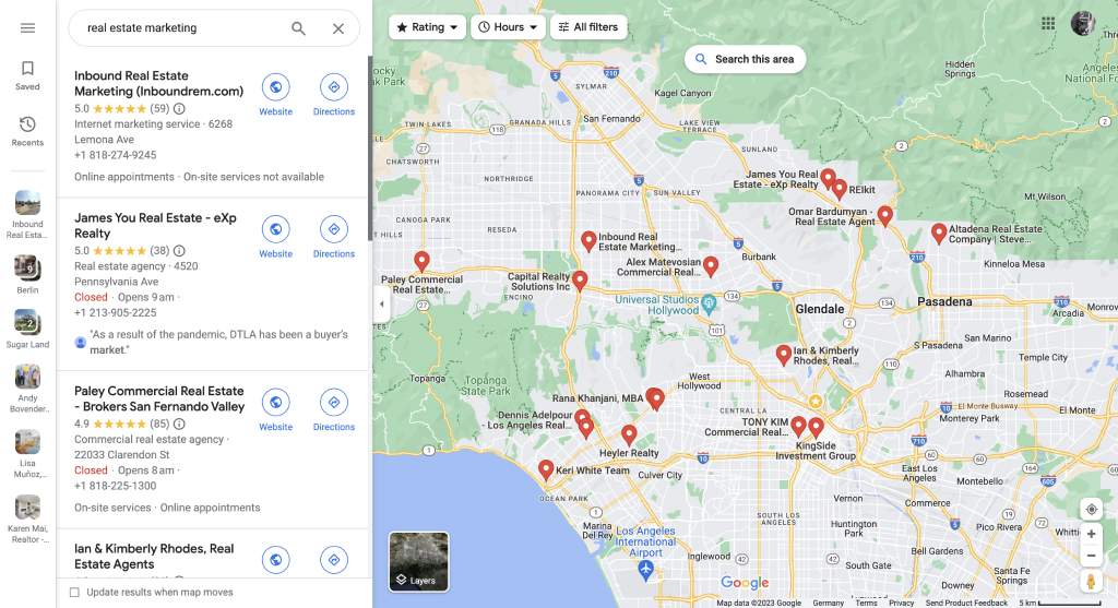 InboundREM Google Business Profile Ranking 1 on Google Maps 1