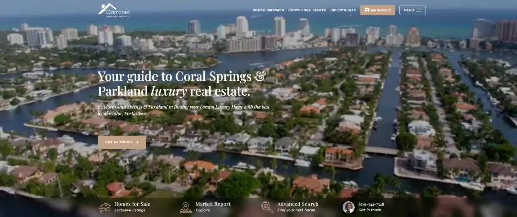 florida luxury real estate agent homepage