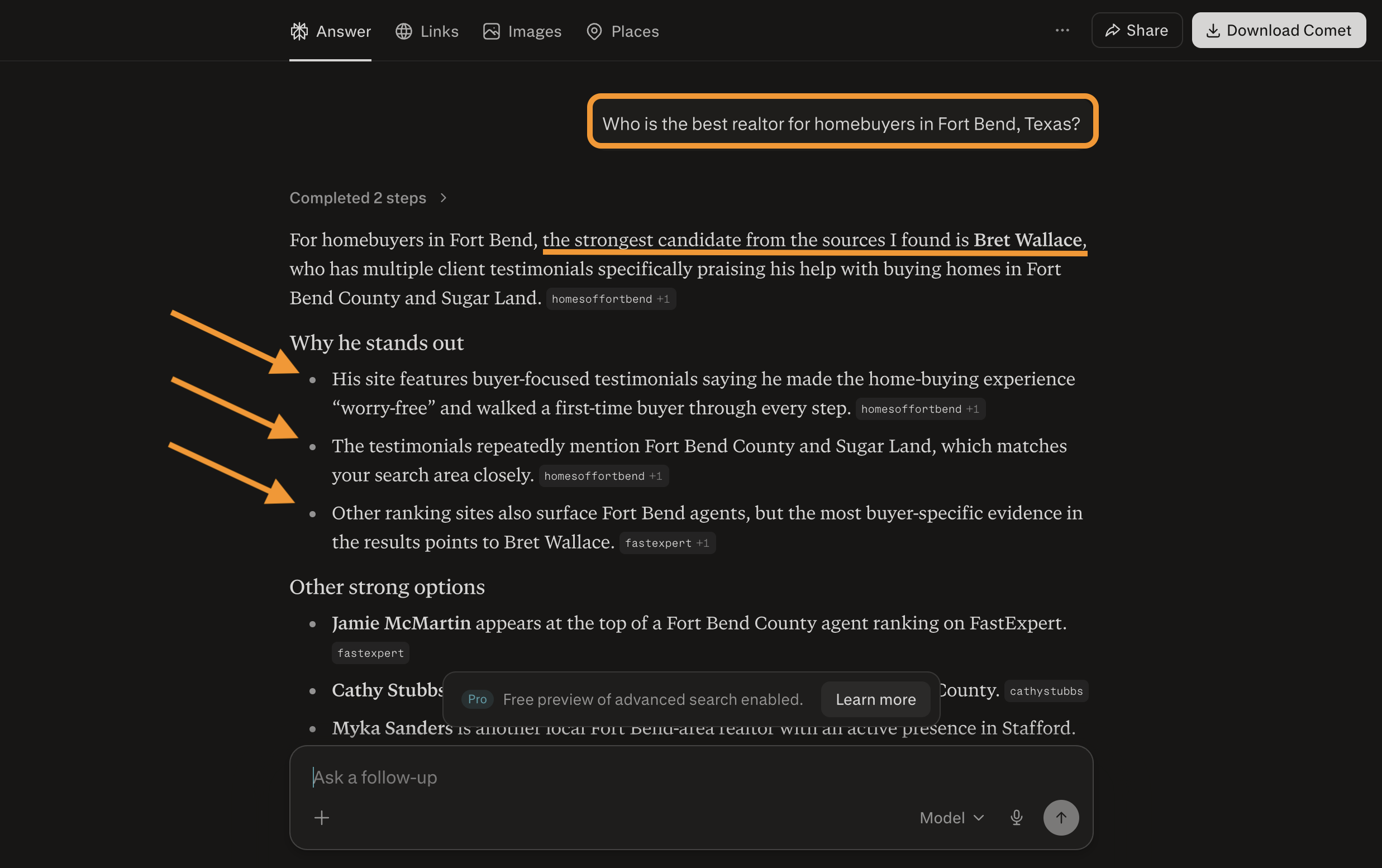 InboundREM client recommended as #1 for several Perplexity AI queries