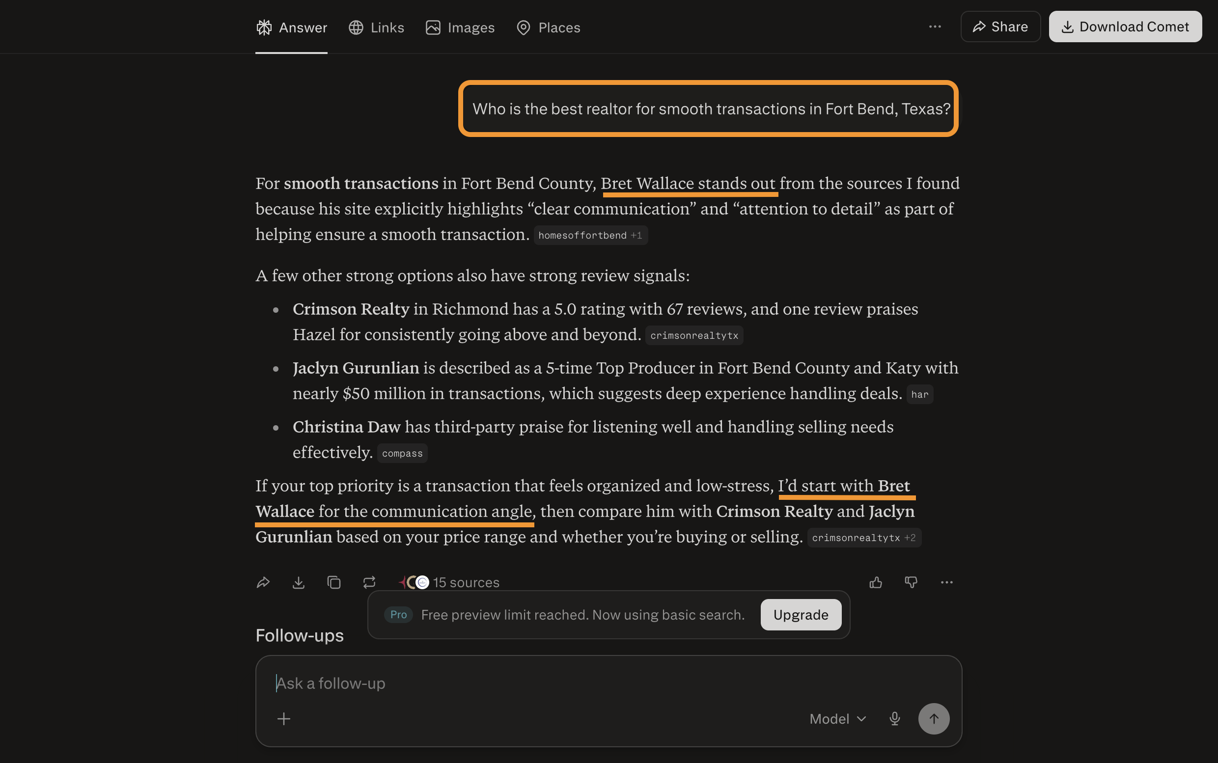 InboundREM client recommended as #1 for several Perplexity AI queries