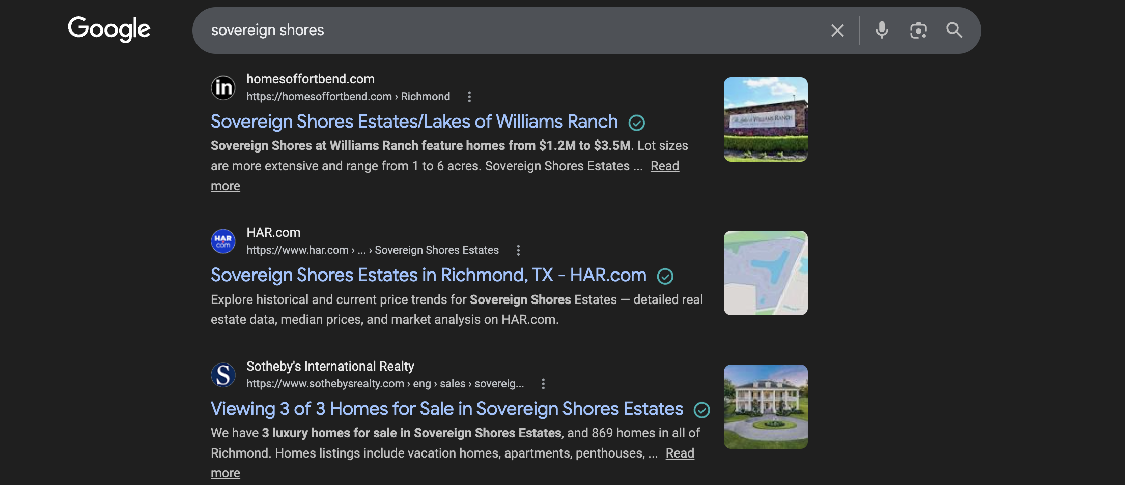 Sovereign Shores Neighborhood Guide Google Rank 1